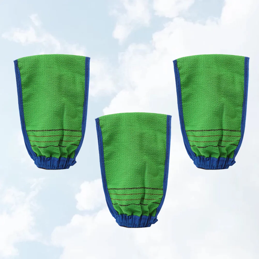 3 uds toalla accesorios de baño guantes para frotar ducha depurador exfoliante baño verde