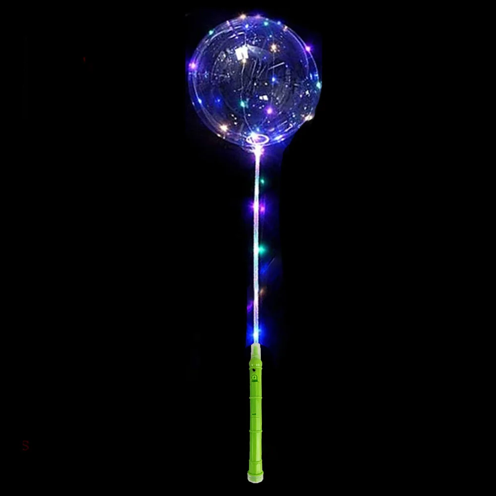 20Inch Glow Clear Bubble Balloon LED Light Up BoBo Balloons for Baby Shower Christmas Birthday Party Valentine\'s Day Decorations