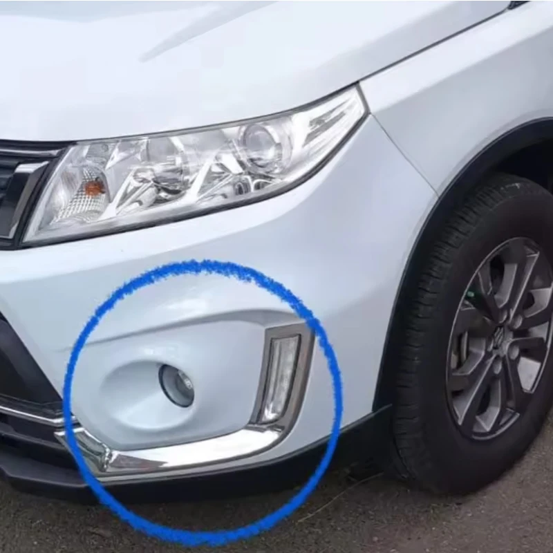 For Suzuki New Vitara 2019-2024 Car Fog Light Chrome Bezel Cover Daytime Running Light Bezel 71751-86R00-0PG 71752-86R00-0PG