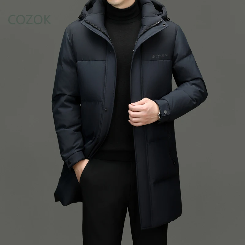 COZOK piumino di lusso da uomo piumino d\'anatra imbottitura abiti firmati giacca imbottita da uomo da uomo cappotto lungo inverno Casual uomo Sack