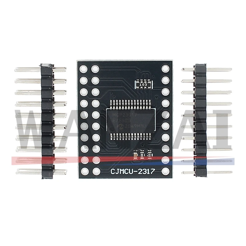 Module d'extension d'interface I2C MCP23017 16 bits, carte de broches, convertisseur IIC vers GPIO, alimentation 25mA1 pour Arduino et C51