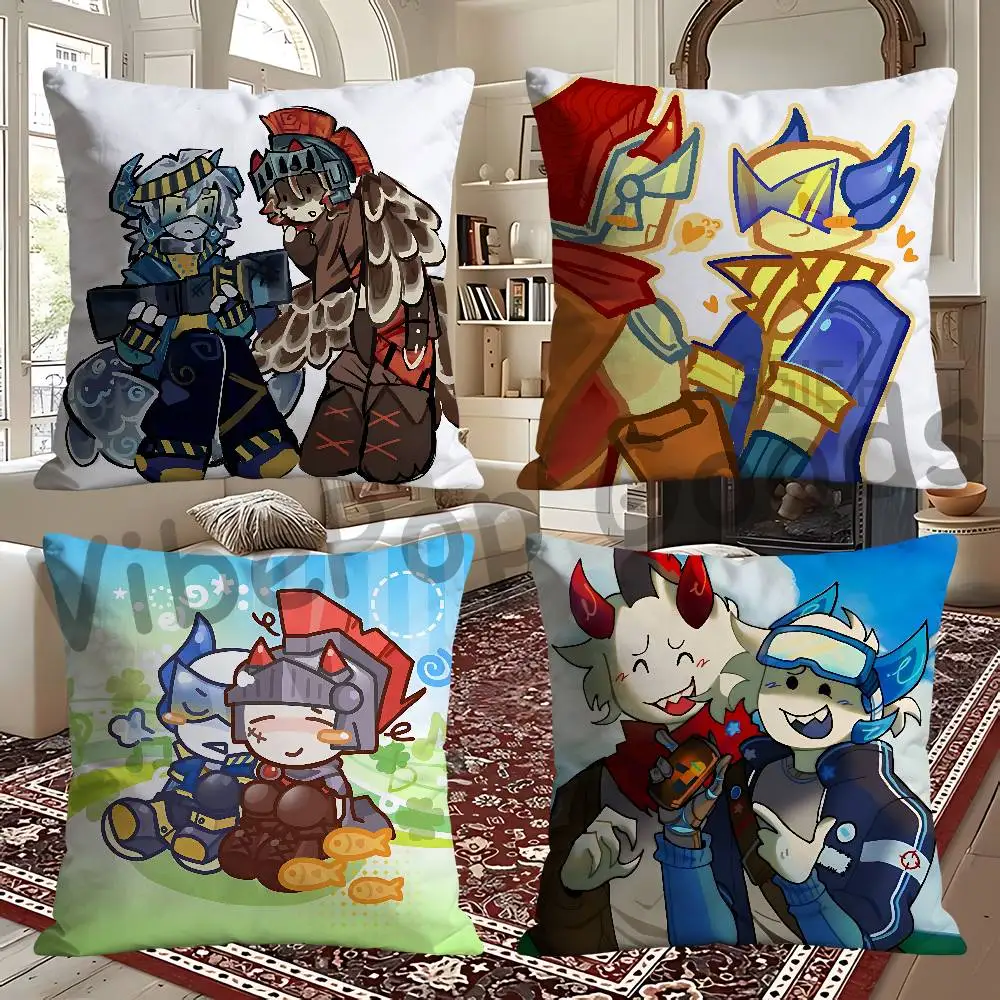 S-Sword R-Rocket S-Swocket 30x30 65x65 40x40 45x45 50x50 cm Fade Resistant Throw Pillow Cover Pet Friendly Patio Sofa Decor