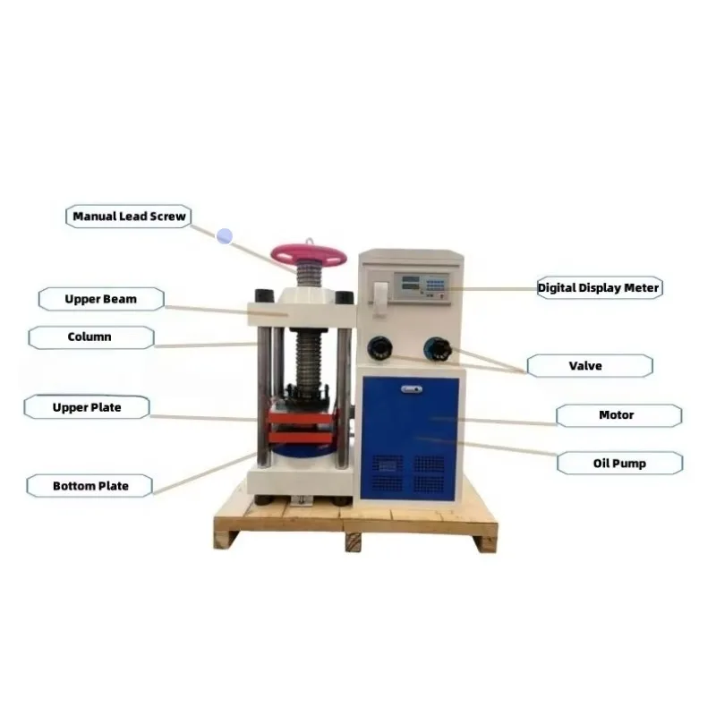 Concrete Compression Testing Machine 2000kN Digital Display CE Certified for Cube & Cylinder ASTM C39