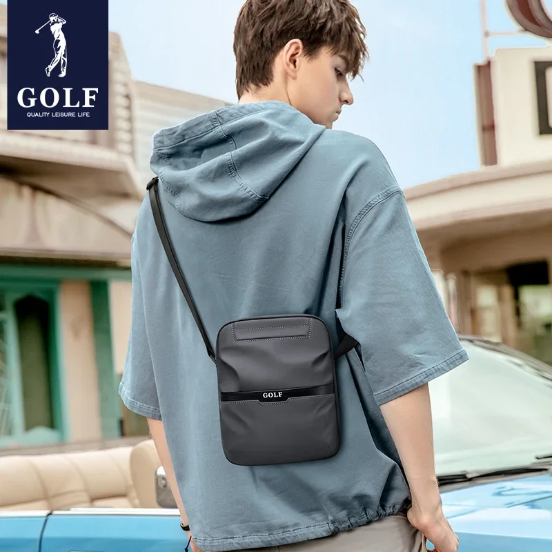 GOLF Mini Cross Bag Mens Crossbody Bag Nylon Fashionable Shoulder Bags Man Leisure Square Sling Backpack Male Oxford Waterproof