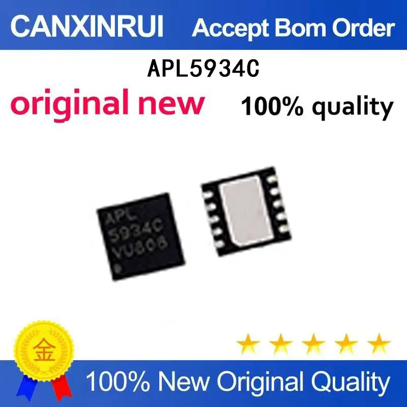 

(5-100 Pieces) New APL5934CQBI-TUG APL5934C QFN10 Linear Regulator Chip IC