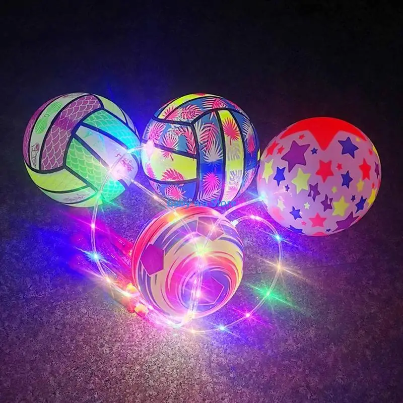 

Светодиодный надувный мяч светится Kick Sports Electric Ball Электрический мяч Аутичный ребенок светящаяся игрушка для шарика
