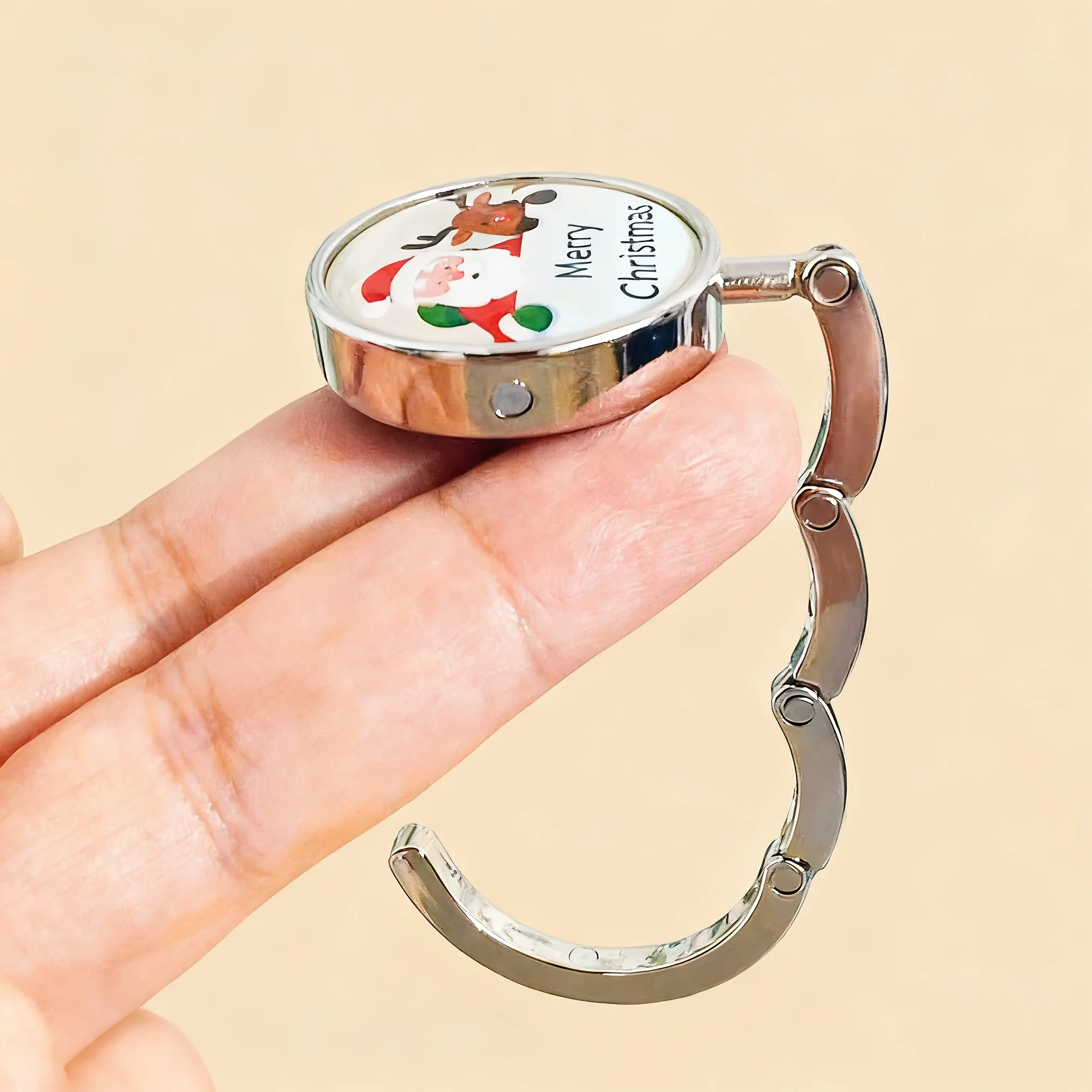 خطافات حقيبة معلقة لعيد الميلاد، متوفرة في مجموعات مكونة من 2، 3، 4، 6، و8، مثالية لهدايا العطلات، مثالية لتنظيم المكاتب