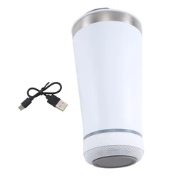 USB 16Oz termiczny kubek Bluetooth wielokrotnego użytku ze stali nierdzewnej kubek z podwójną ścianką 473ML izolowane kufel do piwa z otwieraczem trwałe