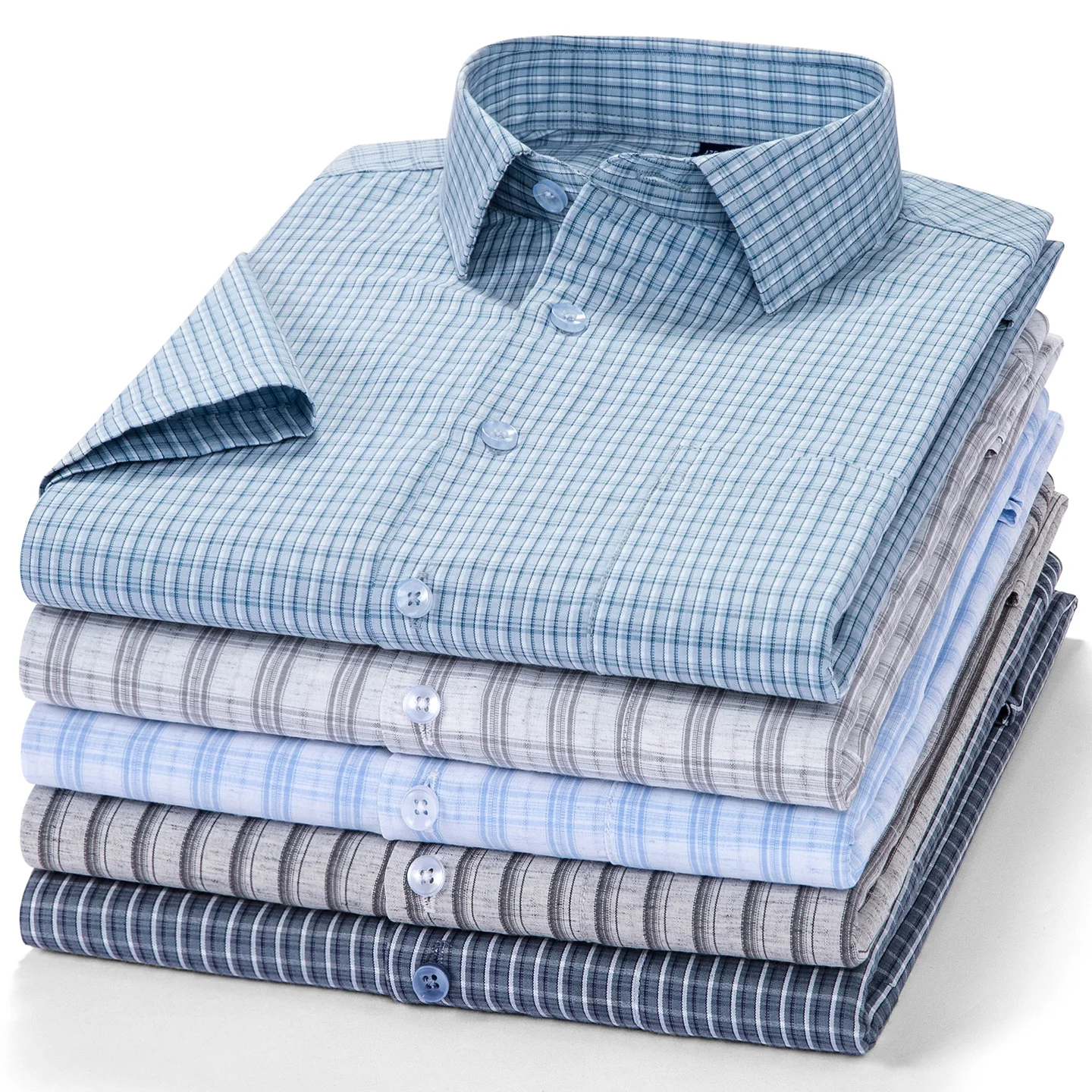 Fshion korean popular clothes summer Linen short sleeve shirts for men casula soft tops trend striped elegant shirt