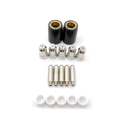SG-51 Plasma Cutting Torch Spare Parts Consumables Shield Cup Gas Diffuser Electrode Tip 17PCS
