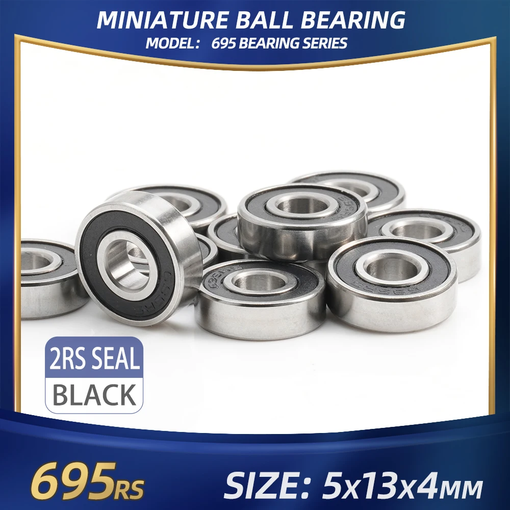 FUSHI 695zz 695 2rs Bearing 5x13x4 mm 10Pcs Stainless steel S695zz