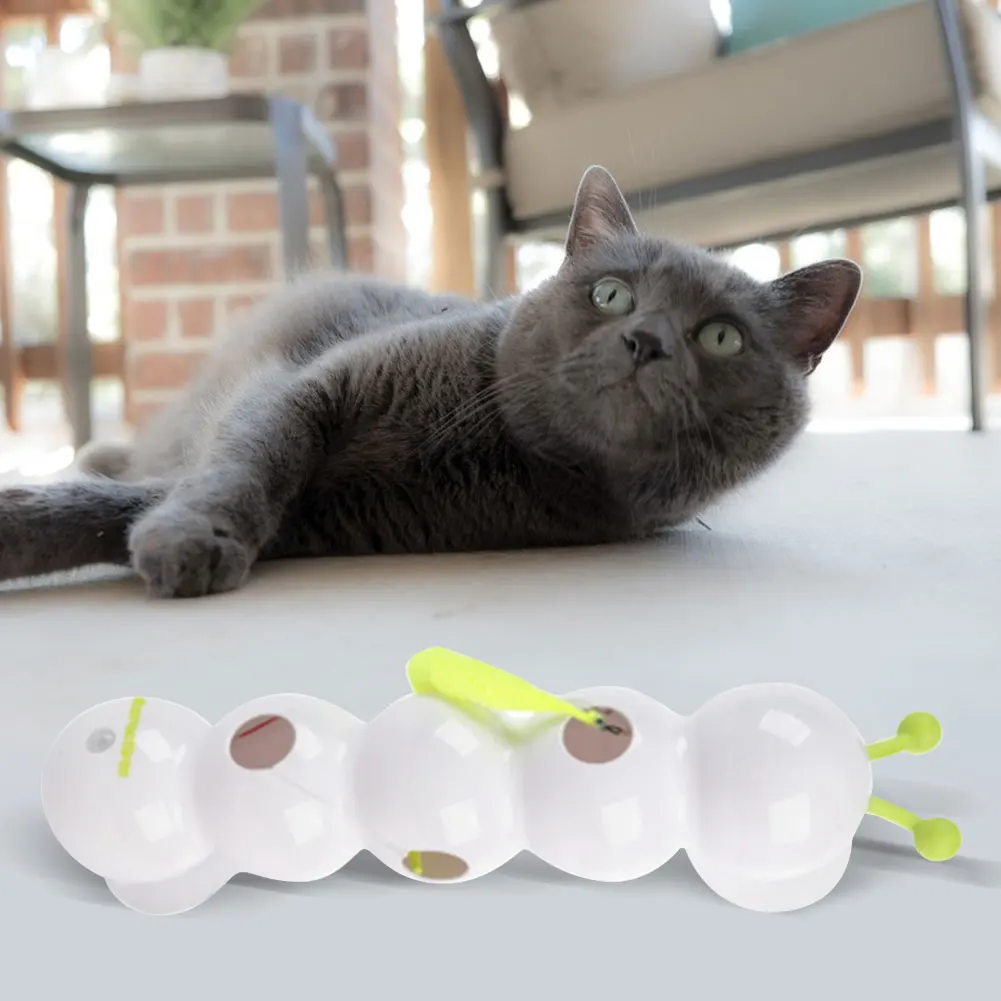 

Wuselwurm Cat Toy Charging Intelligent Interactive Cat Toy Motion Activated Worm Post Toy with Tail Automatic Popping Hole