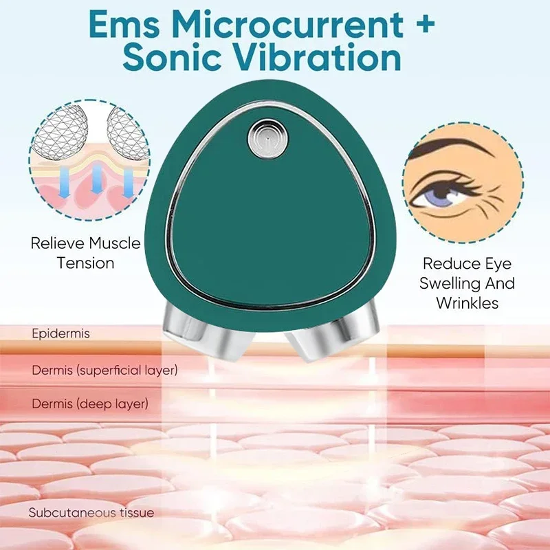 전기 얼굴 리프팅 롤러 ems 미세 전류 마사지 음파 진동 피부 강화 마사지 휴대용 미용 관리 장치