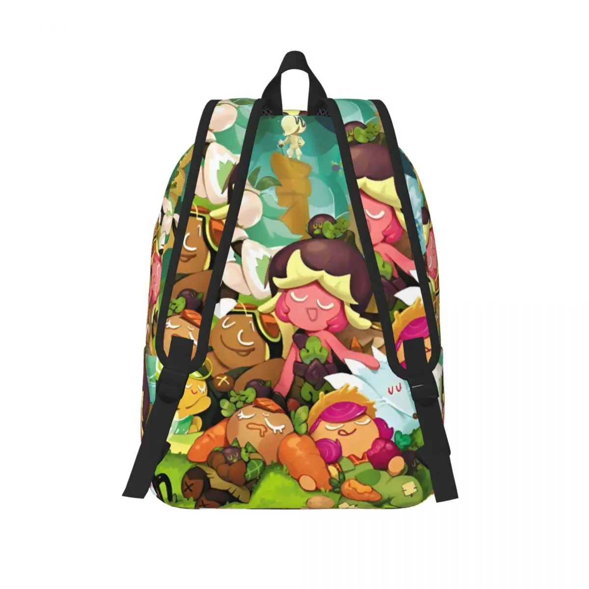 حقيبة ظهر كوكي رن كينغدوم للنساء، حقيبة ظهر رائعة للعمل في المدرسة الثانوية، حقيبة قماش للكمبيوتر المحمول من Gacha Game مع جيب