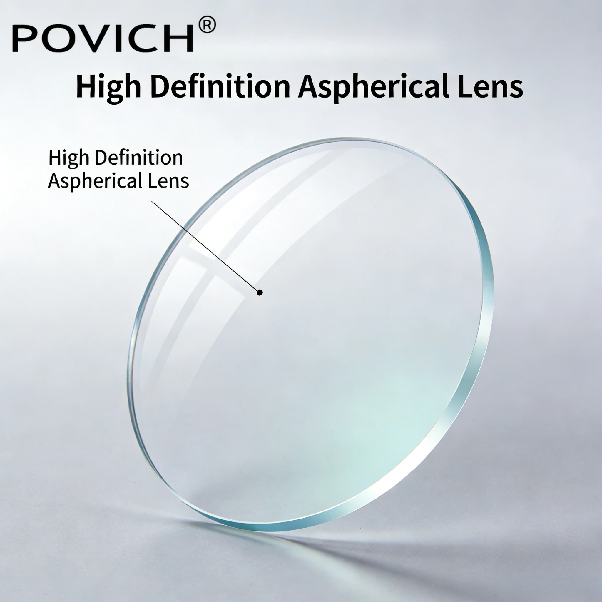 

POVICH 1.56 1.61 1.67 1.74 Resin HMC CR39 Anti-reflection Anti-scratch Aspherical HD Myopia Reading Optical Prescription Lens