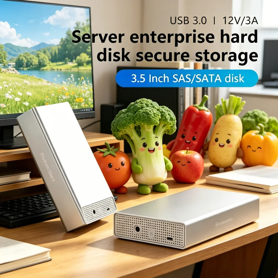 

Polished Hardy SAS Hard Drive Enclosure USB C to 2.5/3.5 Inch SAS/SATA HDD Box Support Max 20GB Disk Speed 5Gbps Portable