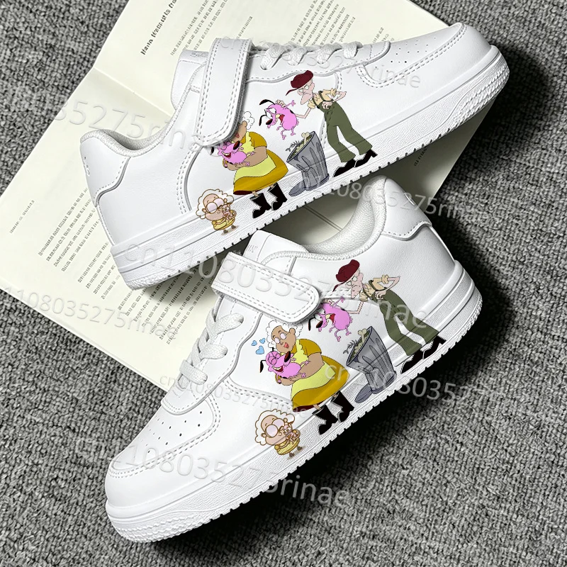 2026 Hot Selling Cowardly Dog Unique Design Toddler Soft Sports Shoes Durable Children Outdoor Activities Flat Shoes Size 28-36