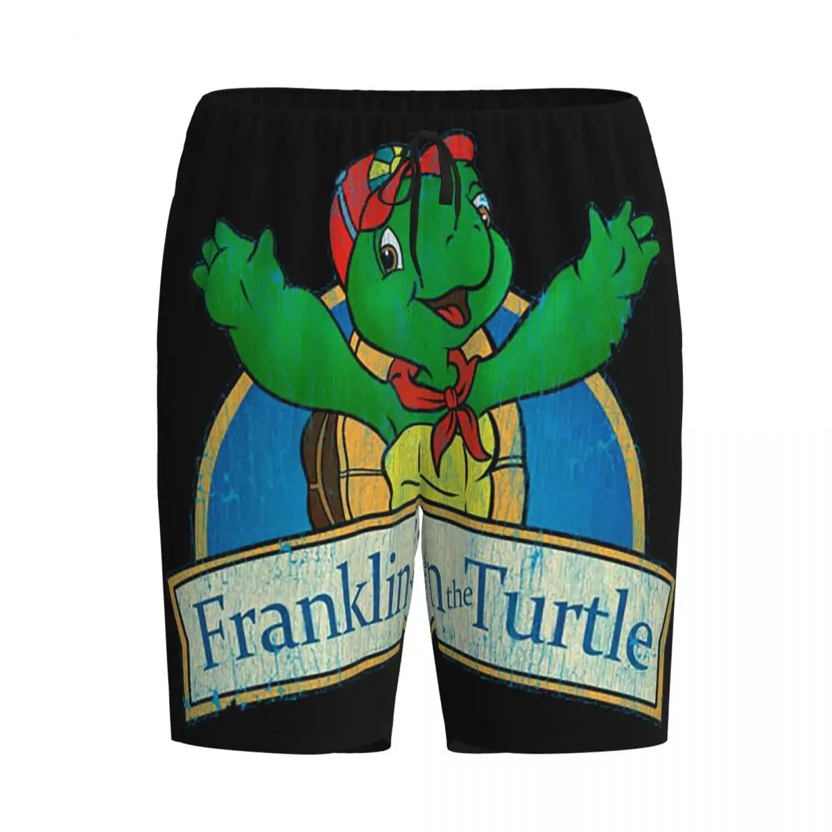 

Мужские винтажные шорты-пижамы Custom Vintage Franklin The Turtle, брюки для сна, домашняя одежда, нижняя часть комплекта для сна