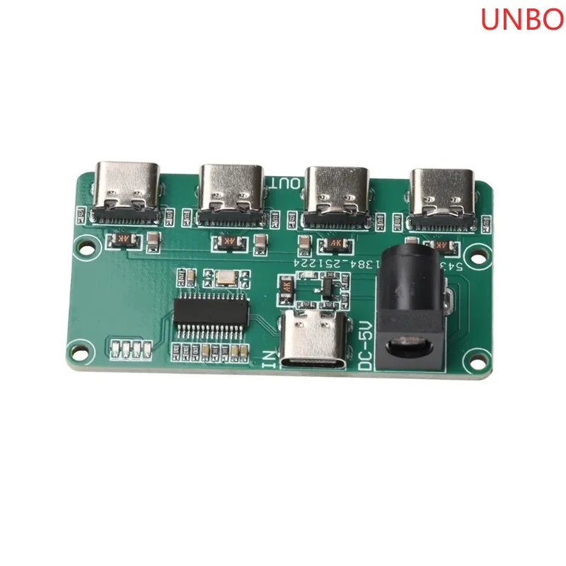 USB Hub Module DC 5V Type C Input 1 to 4 Port Splitter Expander Board Multi Interface Power Data Sync Adapter for DIY Electronic