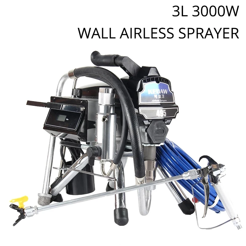 3L Professional 3000W High Pressure Intelligent Wall Airless Sprayer Spray Latex Paint Smart Spraying Machine Painting Tools