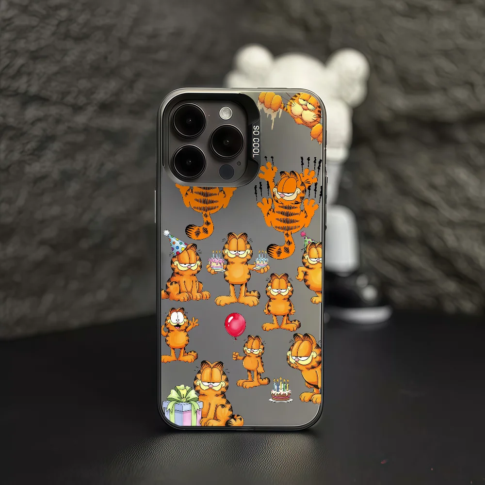 Coque de téléphone dessin animé g-garfield, étui de protection couleur IMD pour iPhone 12 11 13 14 15 16 17 Max Pro Plus Mini