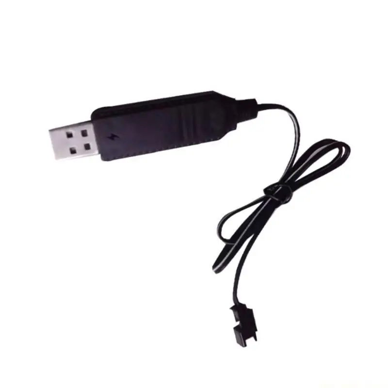 F62C Portable 2Pin Plug USB Cable For 3.7V 18650 Battery Remote Model Electric Toy Aircraft Charging Accessories