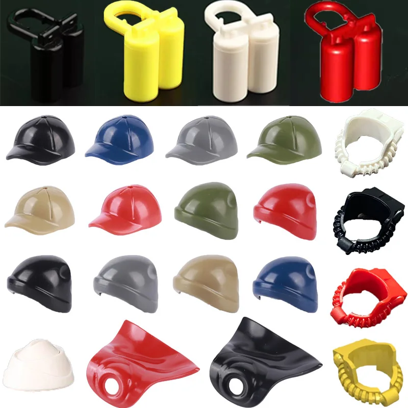 Building Blocks Solider Figures Gifts Toys Accessories Baseball Cap Sunbonnet Oxygen Cylinder Backpack Breathing Tube Cape MOC