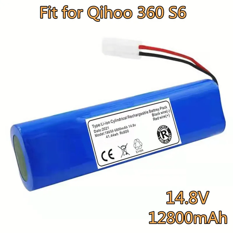 14.8V 12800mAh Battery Pack for Qihoo 360 S6 Robotic Vacuum Cleaner Spare Parts Accessories Replacement Batteries.