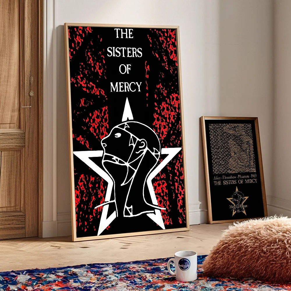 The Sisters of Mercy Whitepaper Poster Waterproof Paper Sticker Coffee House Bar Posters Wall Stickers