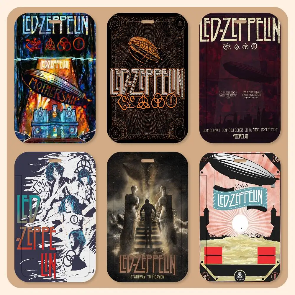 Porta Tarjetas con Cordón de la Banda Led Zeppelin, Porta Tarjetas de Identificación para Estudiantes, Porta Tarjetas con Correa para el Cuello, Accesorios de Control de Acceso, Regalos
