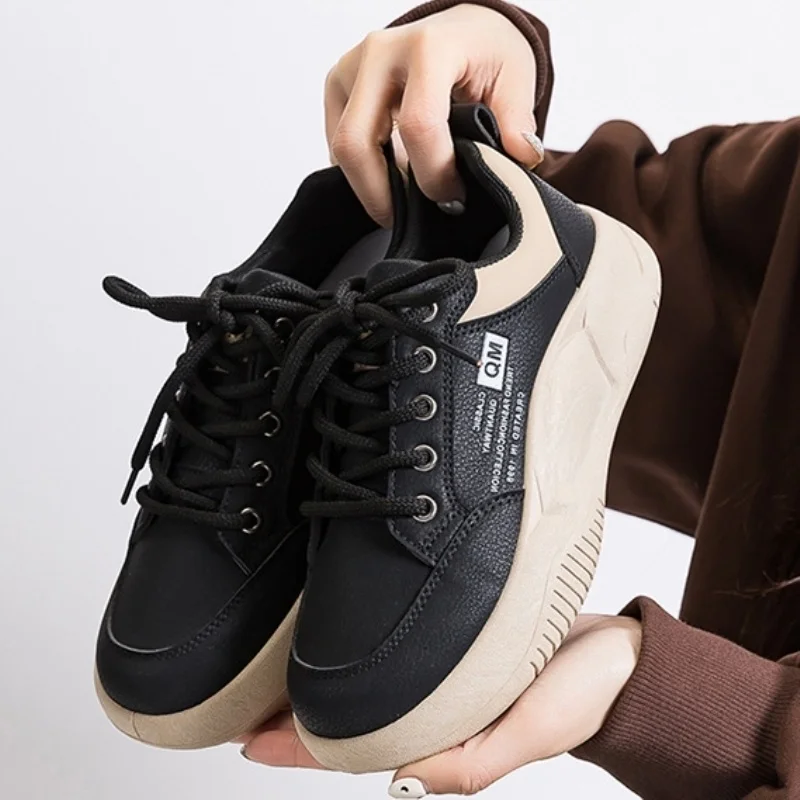 

Fall 2024 Trendy Casual Platform Women's Shoes Versatile All-Match Summer Style Sporty Dad Sneakers White Color MPPMCK Brand