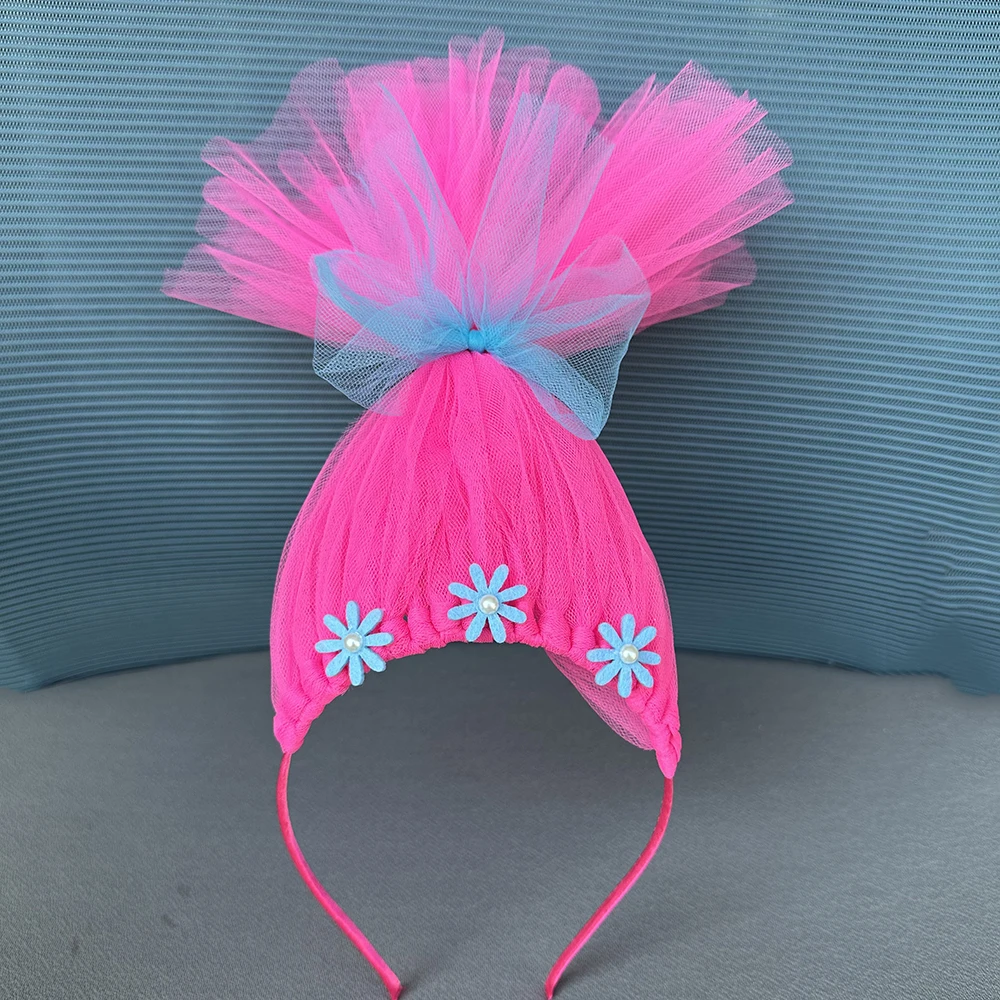 Halloween Magic Elf Cosplay Headband Princess Poppy Trolls hair hoop Performanc Birthday Party Hair Accessories