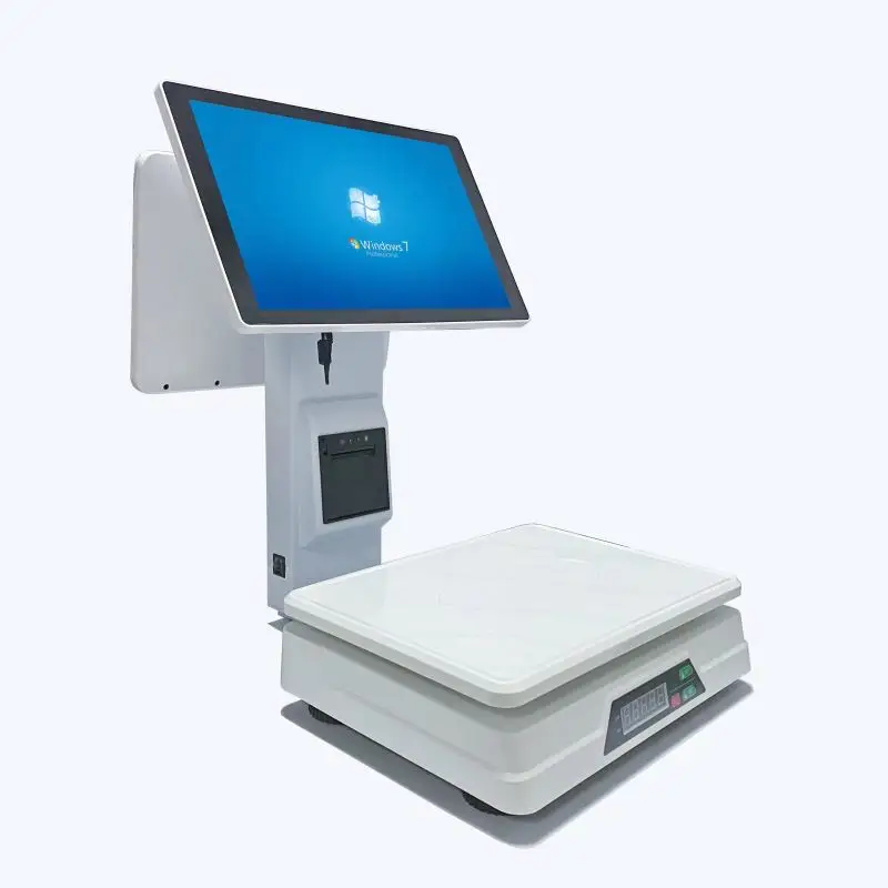 

Dual Touch Screen Windows POS Cash Register Scale Electronic Barcode Receipt Printing Scales for Supermarket