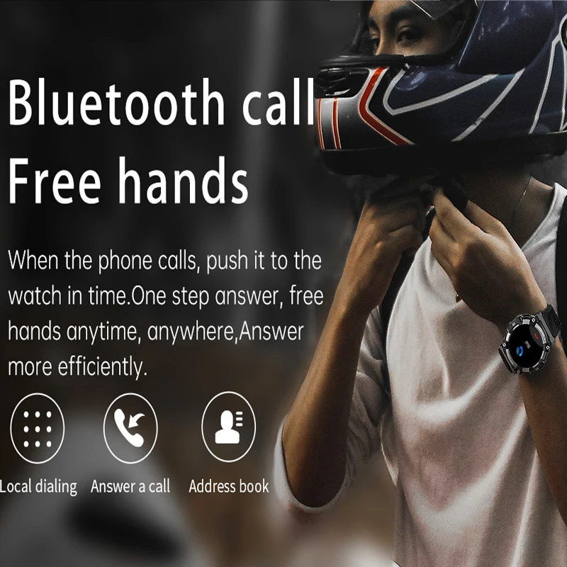 NAMOFOTO hombres Smartwatch 1,39 ''5ATM IP68 reloj impermeable reloj de pulsera a prueba de explosiones BT llamada deporte al aire libre Fitness reloj inteligente