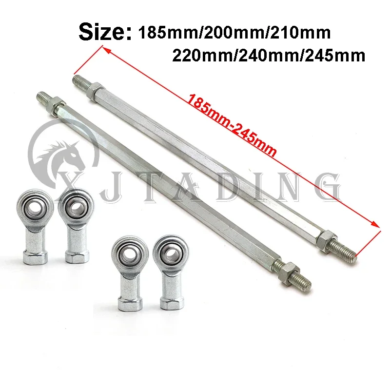 1pair 185mm-345mm M8 Steering Tie Rod kit Ball Joint For 49cc Electric Mini Kids ATV Go Kart Buggy Quad Bike Parts