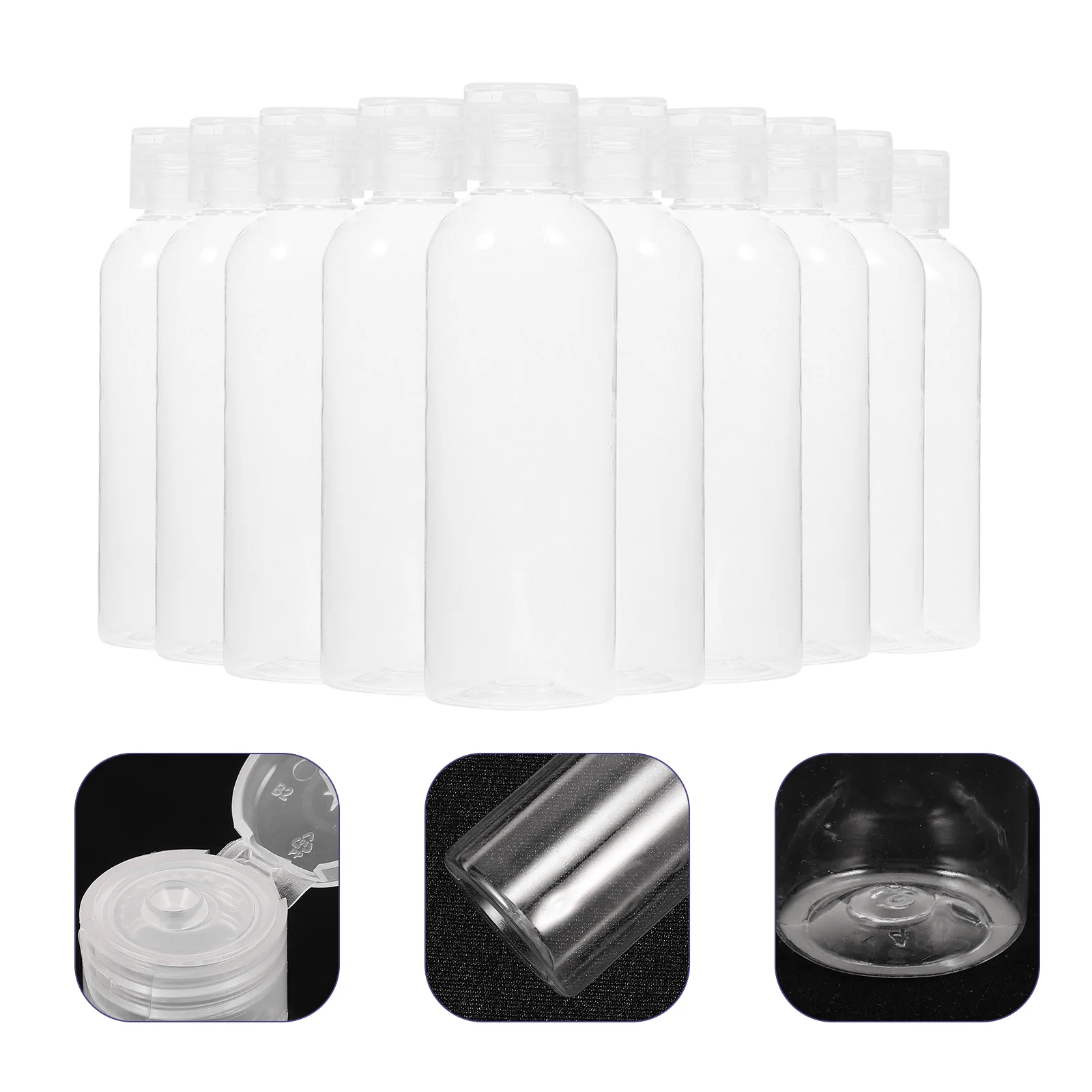 

10 Pcs Squeeze Bottle Toiletry Bottles Travel Lotion Portable Shampoo and Conditioner Refillable Empty Size Plastic