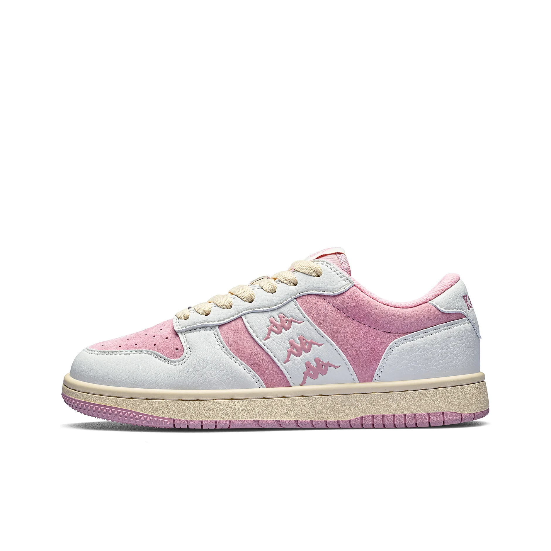 Kappa Urban Sports Back to Back Slip Resistant Abrasion Resistant Low top Skateboard Shoes Women's Pink White K0FW5CC77CJ-5021