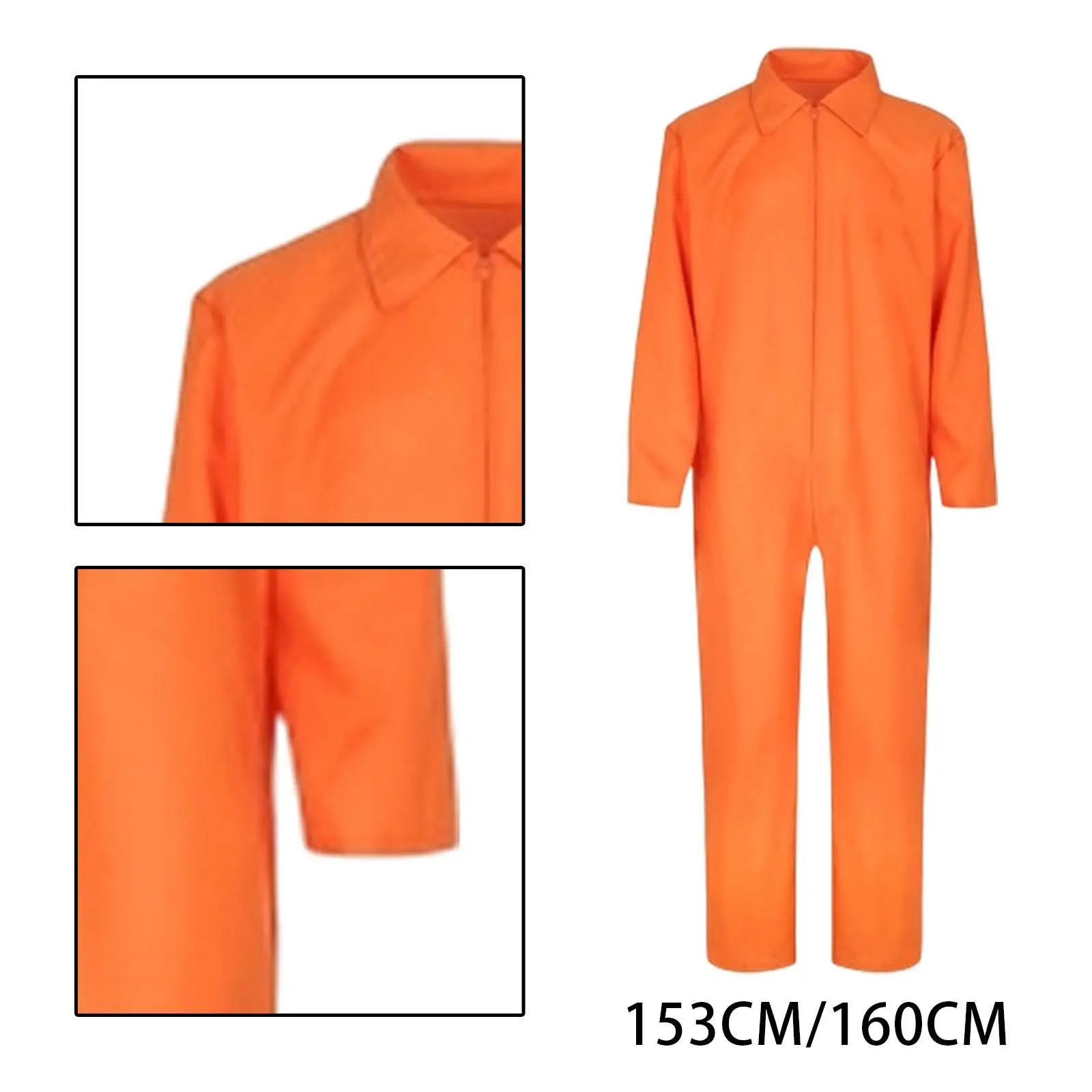 Prisoner Costume Novelty Fancy Dress Jail Uniform for Holiday Carnival Halloween