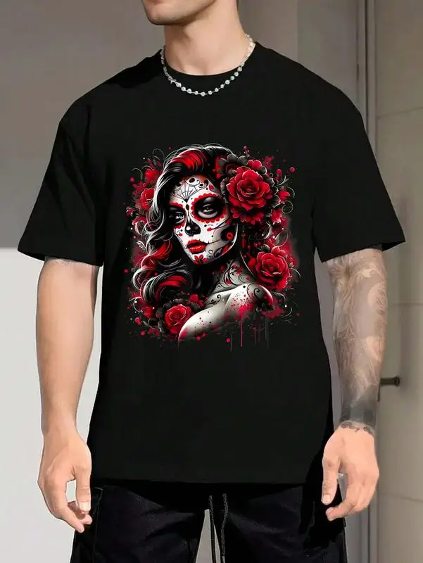 

Футболка унисекс из 100% хлопка Demon Blue Lucha Libre Mexican Wrestler Legend с графическим рисунком, повседневная мужская и женская футболка