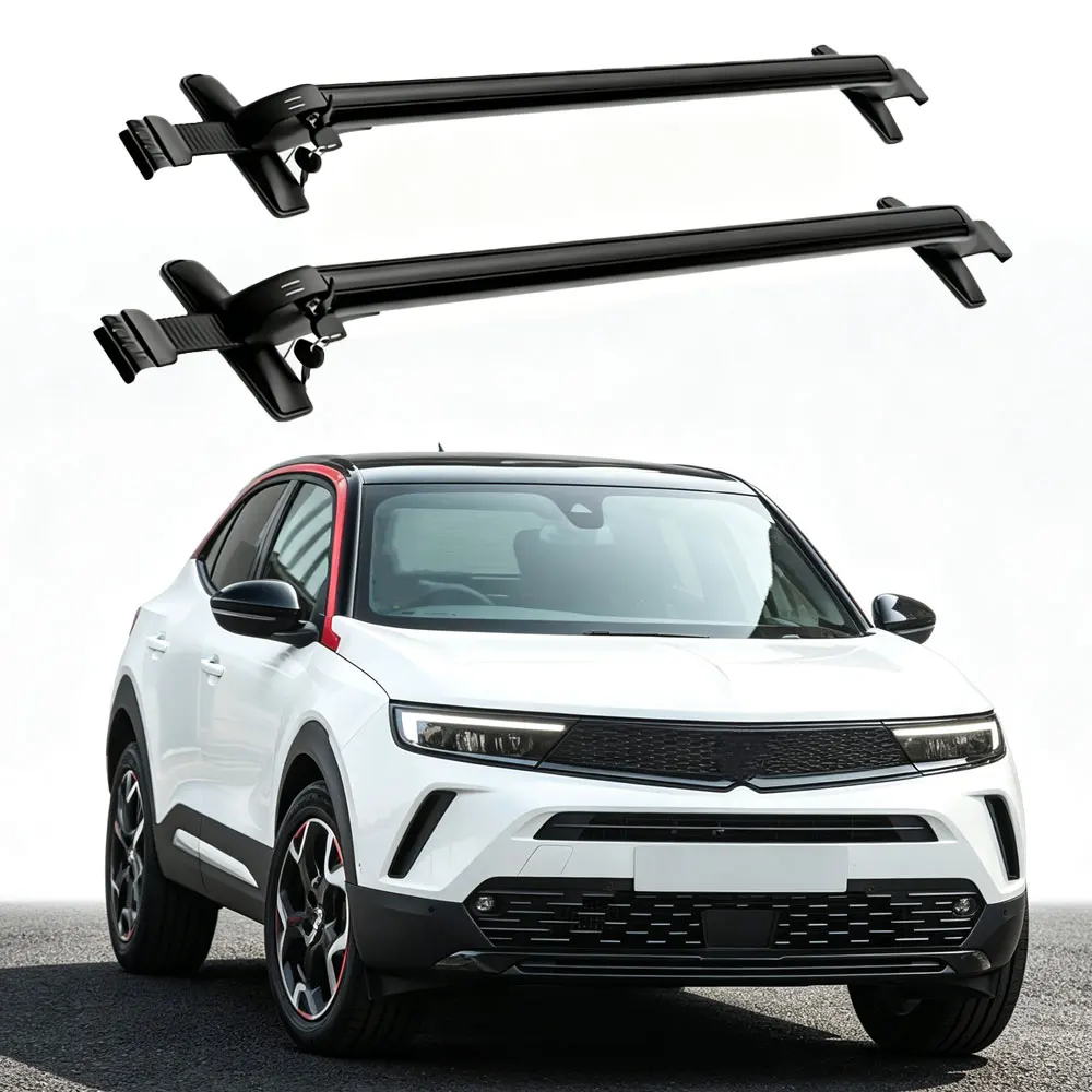For Vauxhall Mokka 2021-2025 W/O Roof Rack 2PCS Crossbar Aluminum Kayak Cross bars Luggage Roof Rack Rails