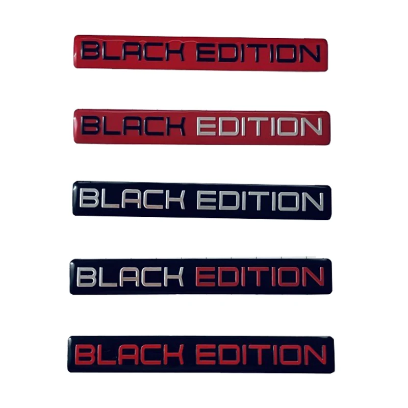 

3d Metal Aluminium Logo Black Edition Emblem Badge Decal Car Stiker For Accessories
