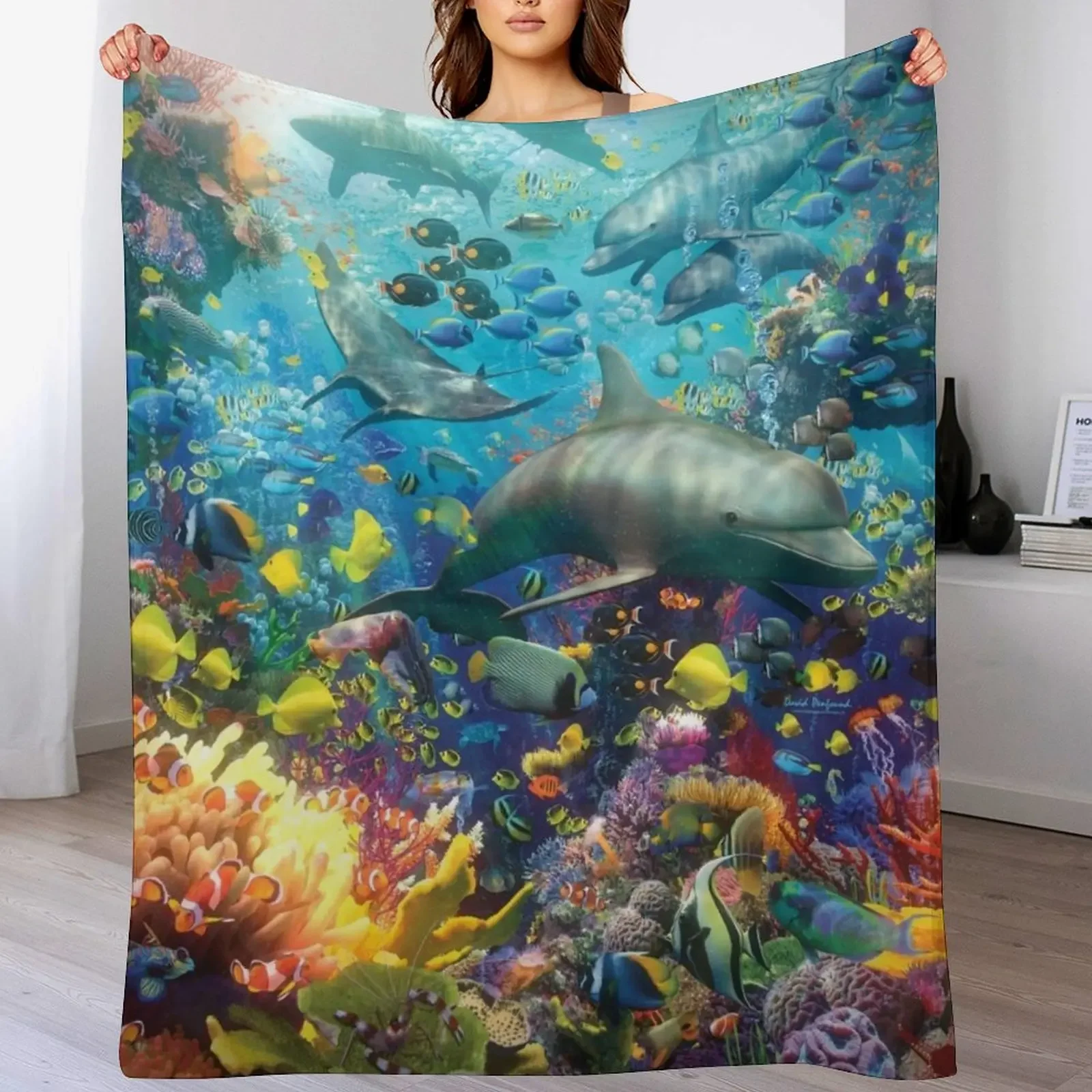 The Red Sea Throw Blanket Cozy Napping Blanket Gift for Mom Dad