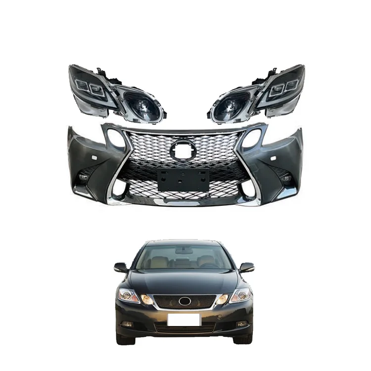 Car Accessories 2005-2011 Upgrade 2017 Sport Front Facelift Head Lights Car Front Bumper Body Kits for Lexus GS