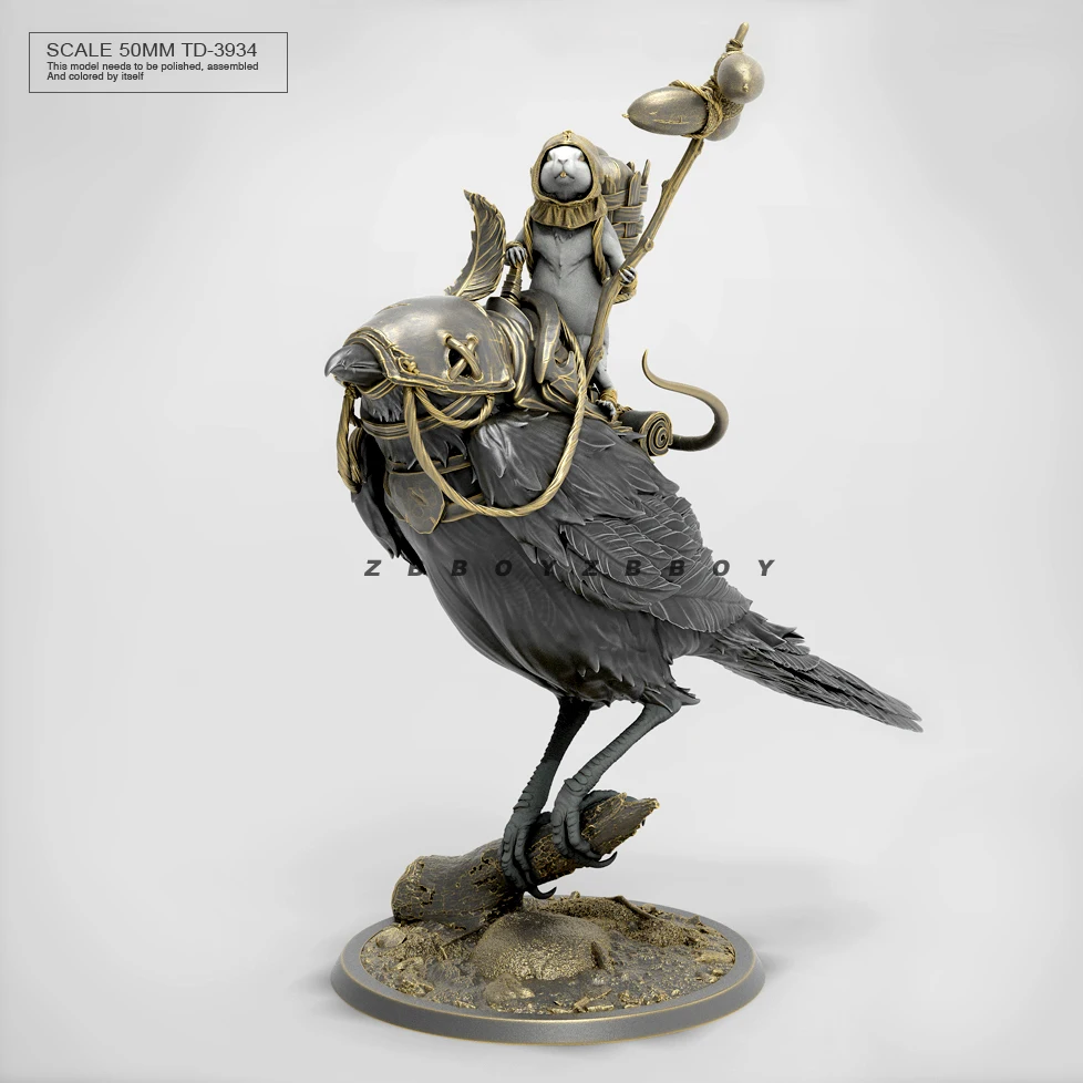 Kits de modèles en résine 50mm, figurine incolore et auto-assemblée TD-3934