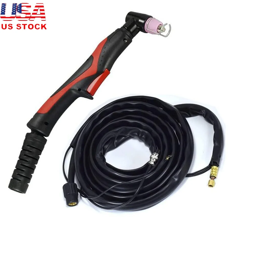 60A Plasma Cutting Torch Pilot Arc Start AG-60 WSD-60P 16ft Length 2-Pin Connector M16*1.5 Air-Cooled Kit