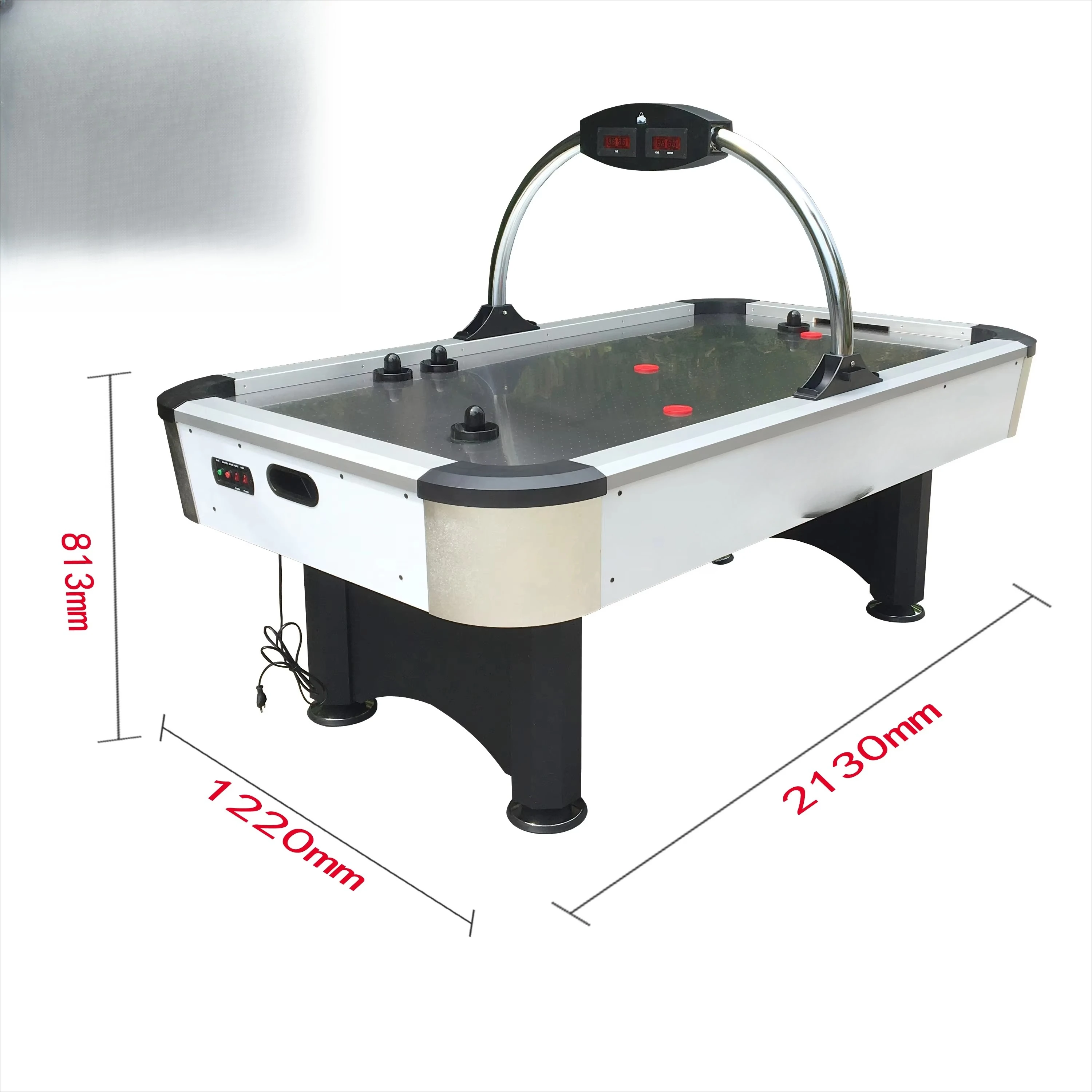 

2024 Hot Sale High-end Air Hockey Table 7ft Made of Solid Wood Electric Blower and Scorer Available