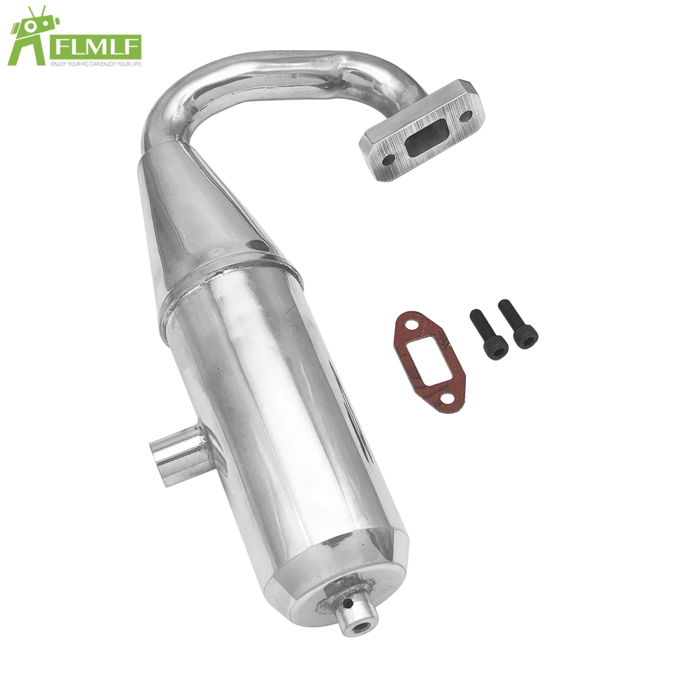

Alloy Aluminum Engine Exhaust Pipe Fit for 1/5 HPI FG Monster Hummer Truck ROFUN ROVAN Big Monster Rc Car Toys Games Parts