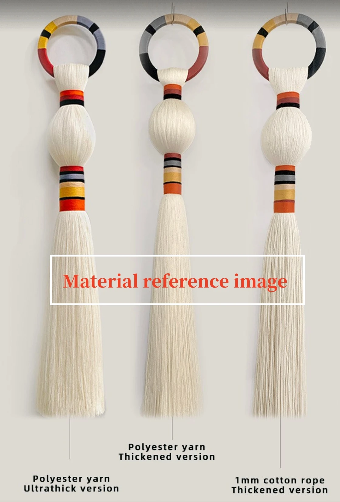 Tapeçaria de parede macrame estilo marrocos artesanal boho arte de parede com borlas para quarto sala de estar itens de casa