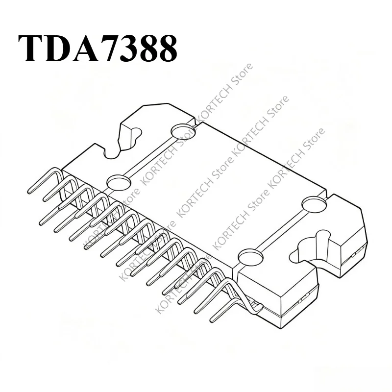 10pcs/lot TDA7388 7388 ZIP 4 X 41W Bridging car audio amplifier IC
