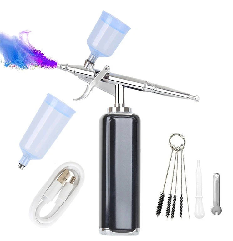 Air pump spray pen coloring tool set, household moisturizing device, portable skincare firming device